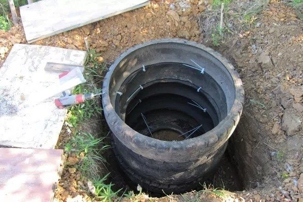 Изгребна яма от автомобилни гуми