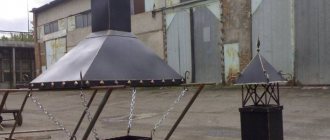 Výfukový dáždnik nad grilom