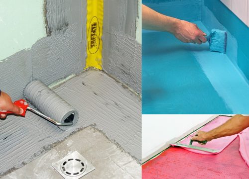Protective materials for waterproofing in the shower