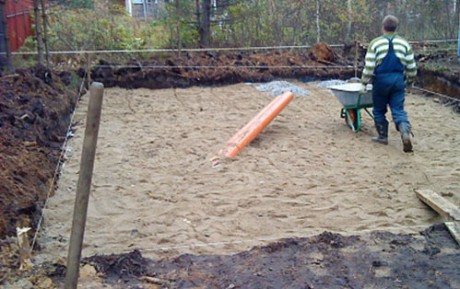 enchimento de areia